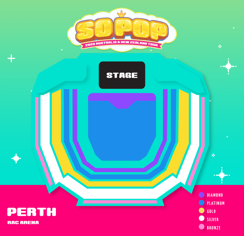 SO POP 2020 Ticket Map - RAC Arena, Perth